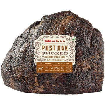 H-E-B Deli Post Oak-Smoked Seasoned Roast Beef, Custom Sliced