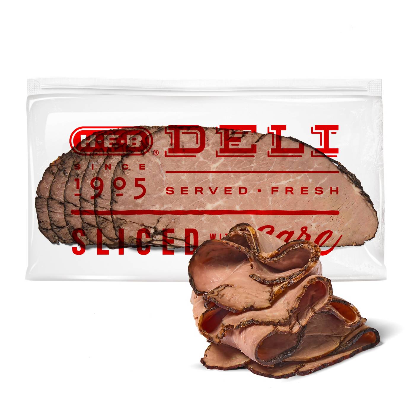 H-E-B Deli Post Oak-Smoked Roast Beef, Sandwich Sliced; image 1 of 3