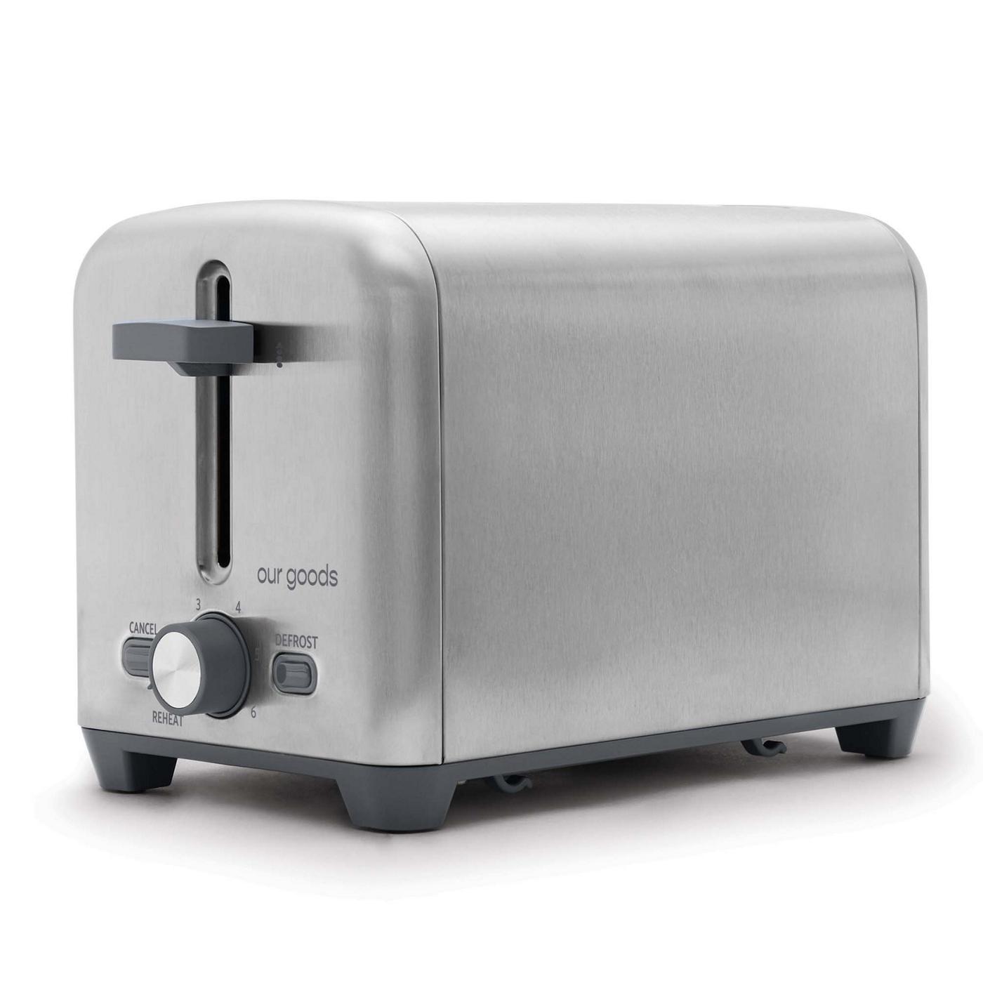 our goods 2 Slice Toaster - Stainless Steel; image 1 of 3