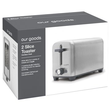 our goods 2 Slice Toaster - Stainless Steel