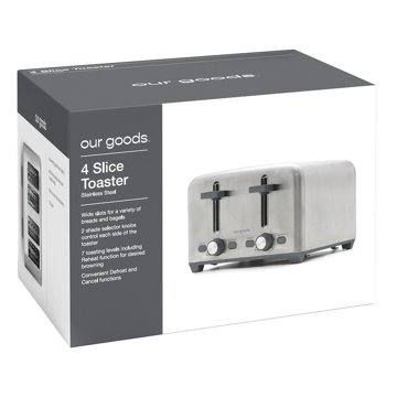 our goods 4 Slice Toaster - Stainless Steel