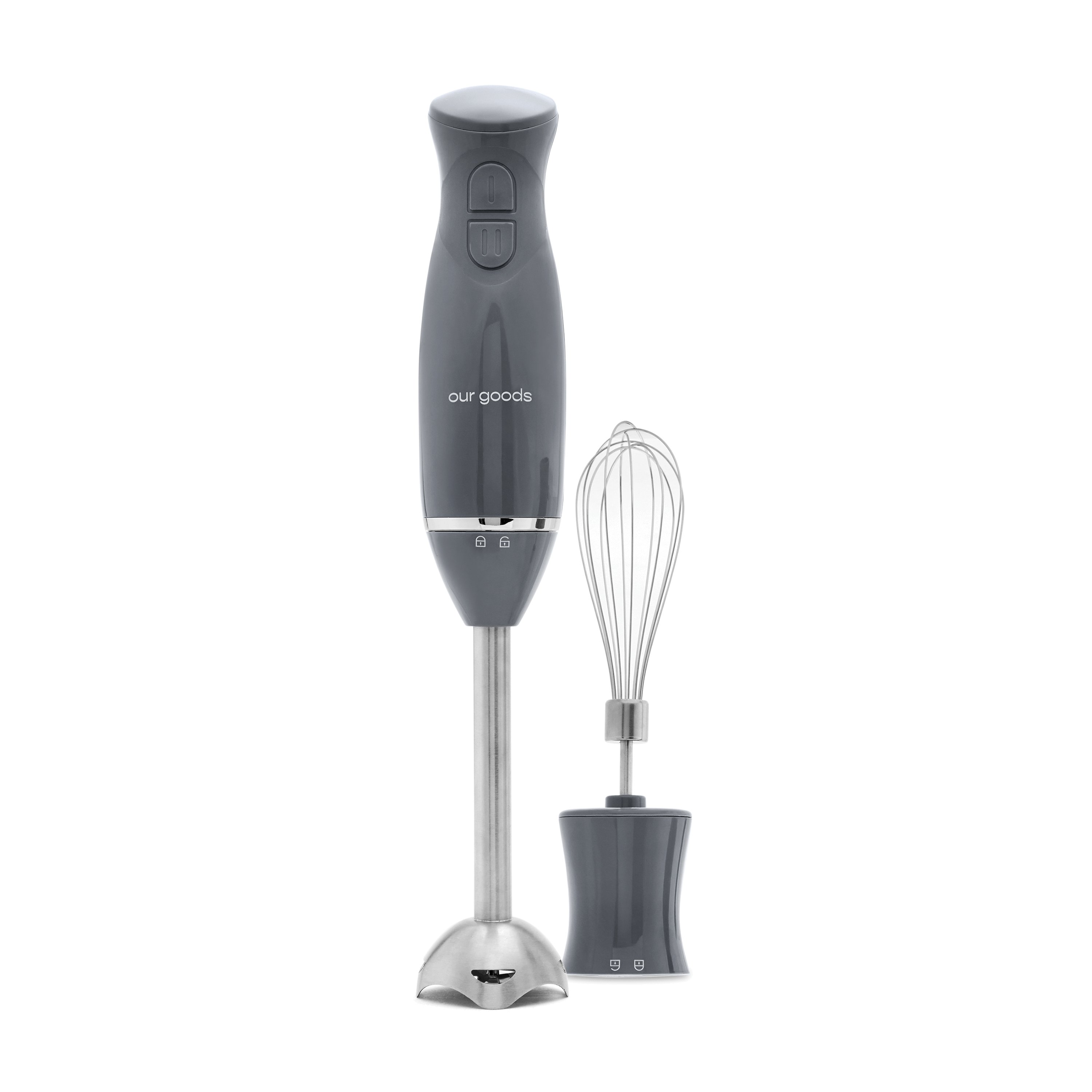 our goods Immersion Blender with Whisk - Pebble Gray