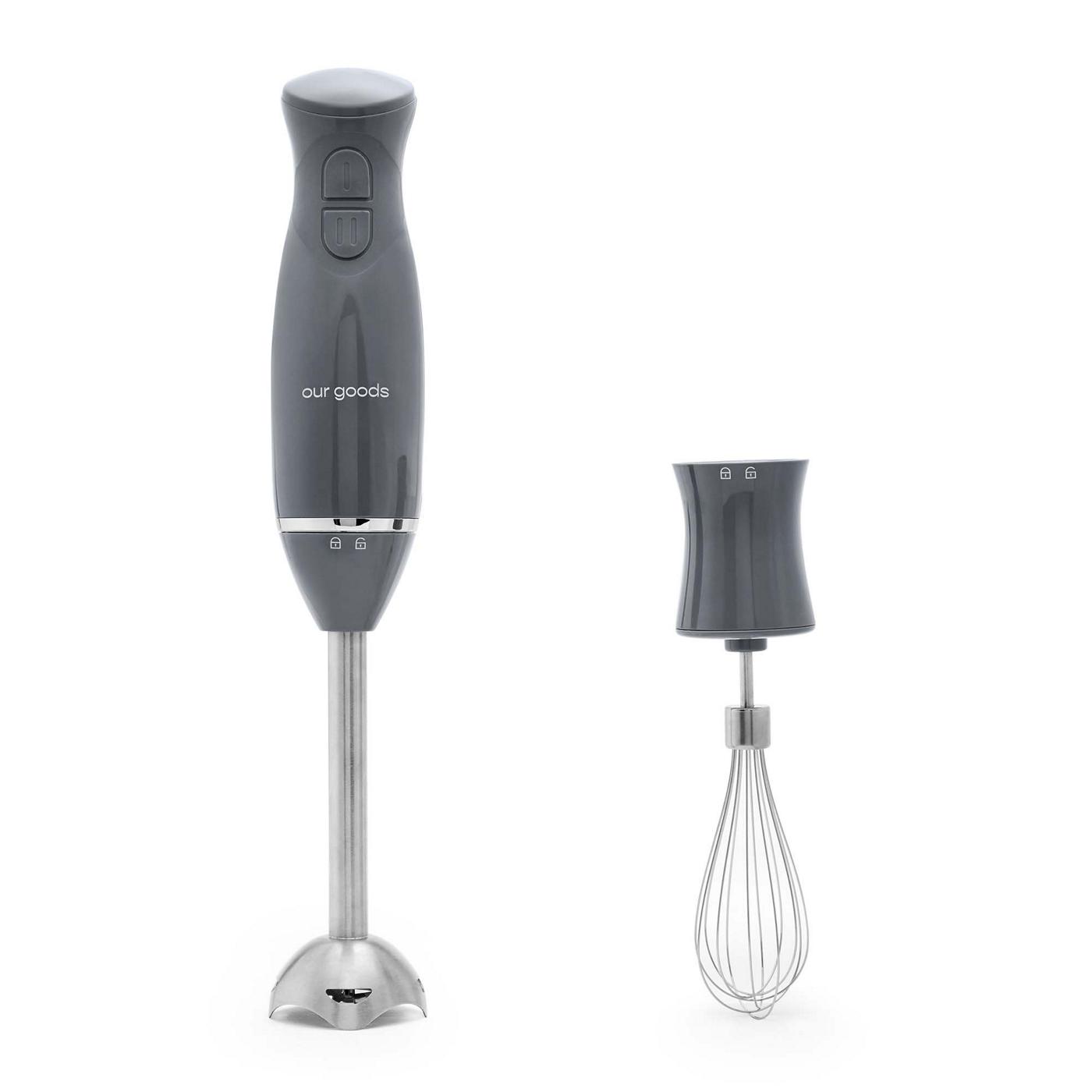 our goods Immersion Blender with Whisk Pebble Gray Shop Blenders & mixers at HEB