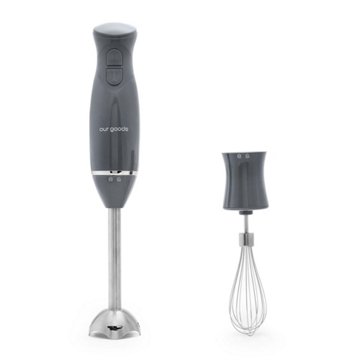 our goods Immersion Blender with Whisk - Pebble Gray