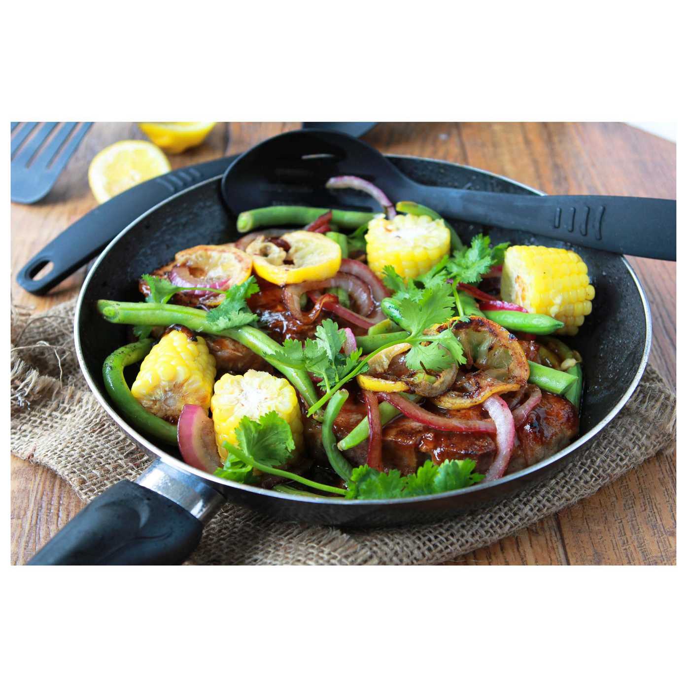 our goods Non-Stick Sauté Pan with Glass Lid - Pebble Gray - Shop Stock  Pots & Sauce Pans at H-E-B