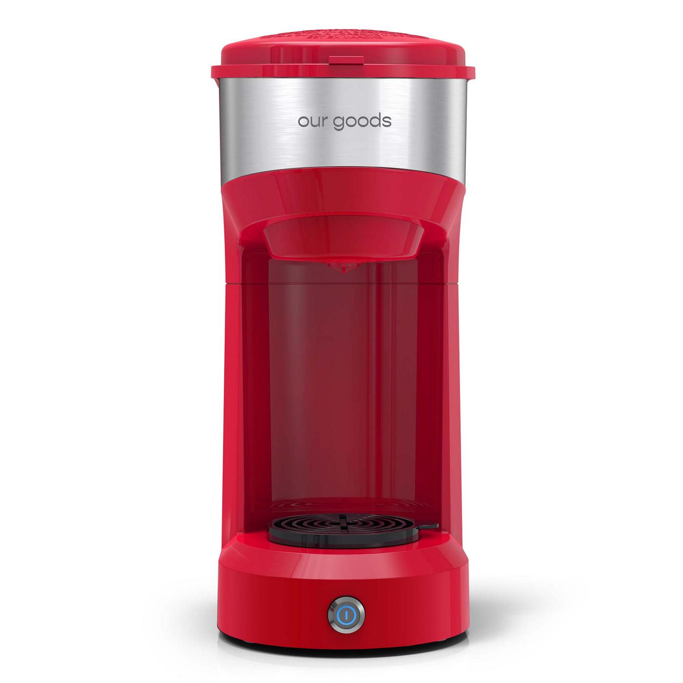 our goods Single Serve Coffee Maker - Scarlet Red; image 1 of 3