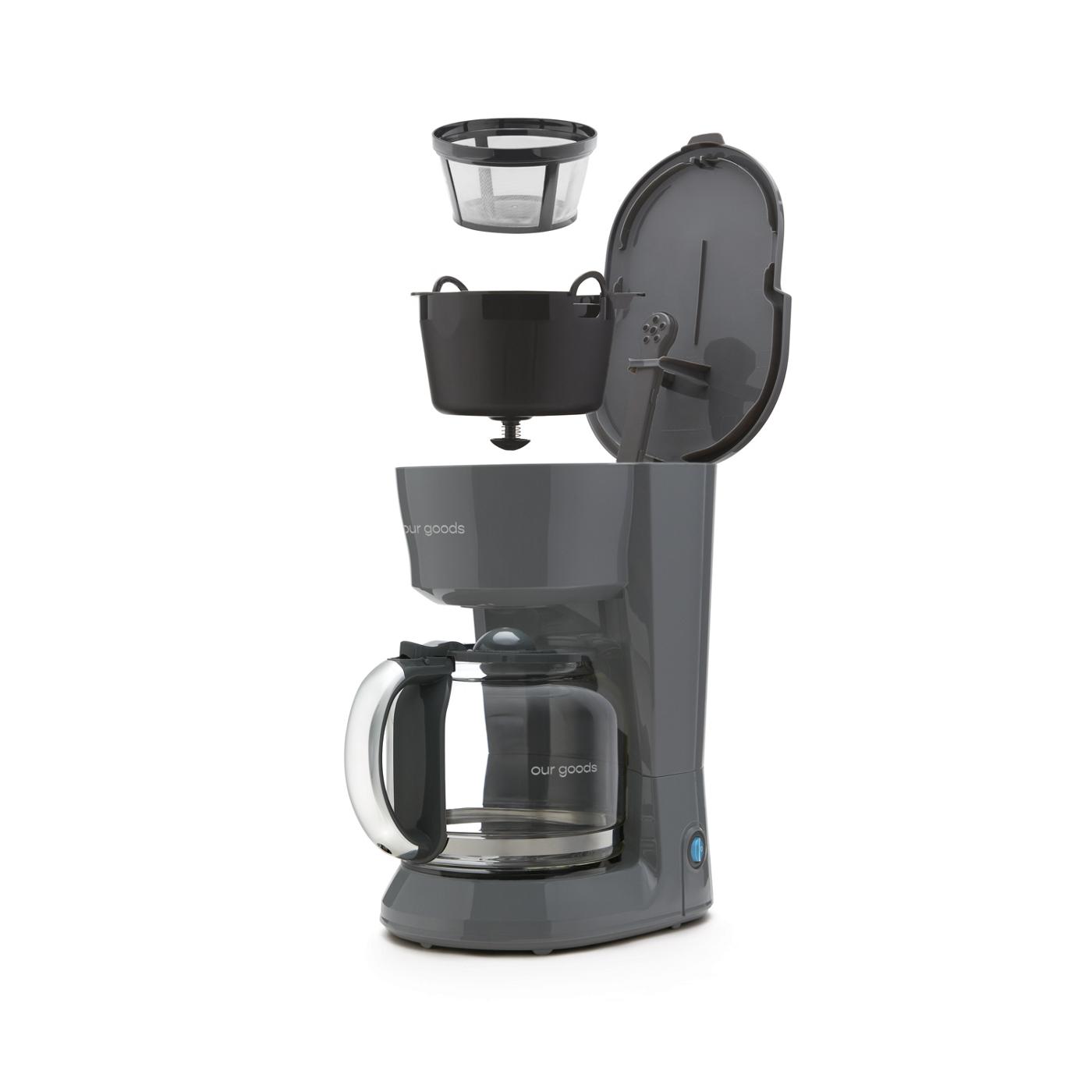 our goods Single Serve Coffee Maker - Pebble Gray - Shop Coffee Makers at  H-E-B