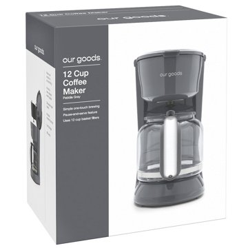 our goods Coffee Maker - Pebble Gray, 12 cup