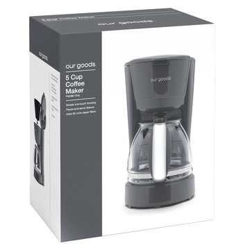 our goods Coffee Maker - Pebble Gray, 5 cup