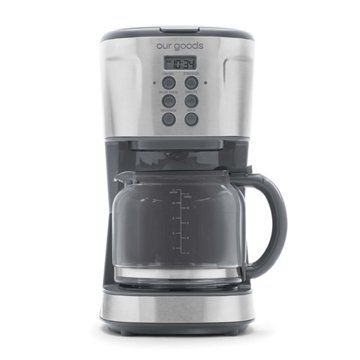 our goods Programmable Coffee Maker - Pebble Gray, 12 cup