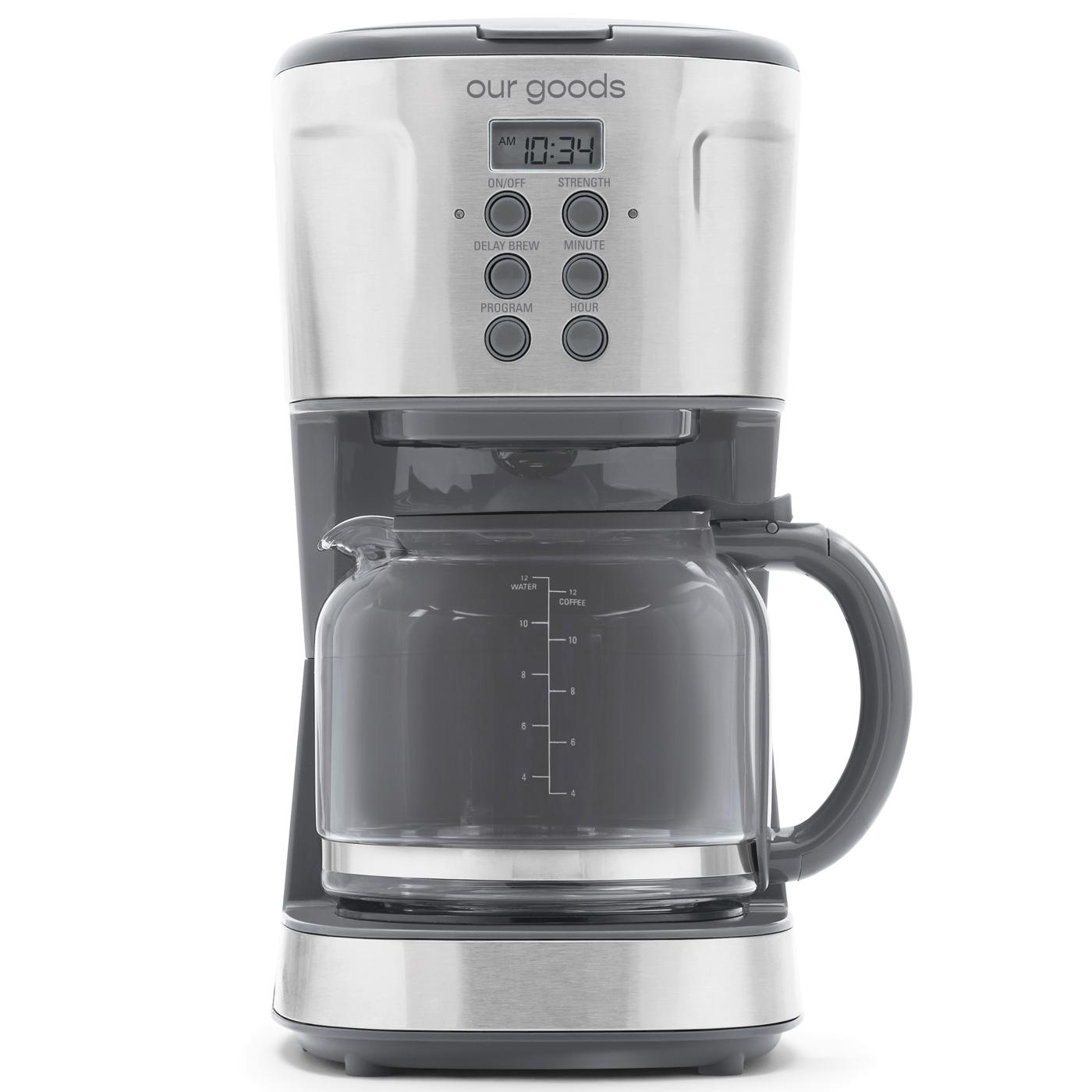 our goods Programmable Coffee Maker - Pebble Gray; image 2 of 5