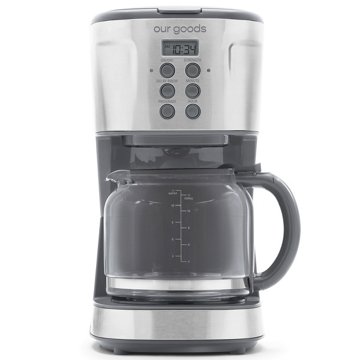 our goods Programmable Coffee Maker - Pebble Gray, 12 cup