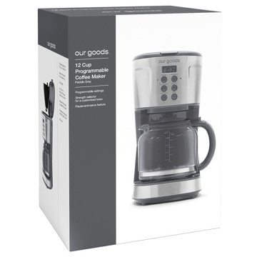 our goods Programmable Coffee Maker - Pebble Gray, 12 cup
