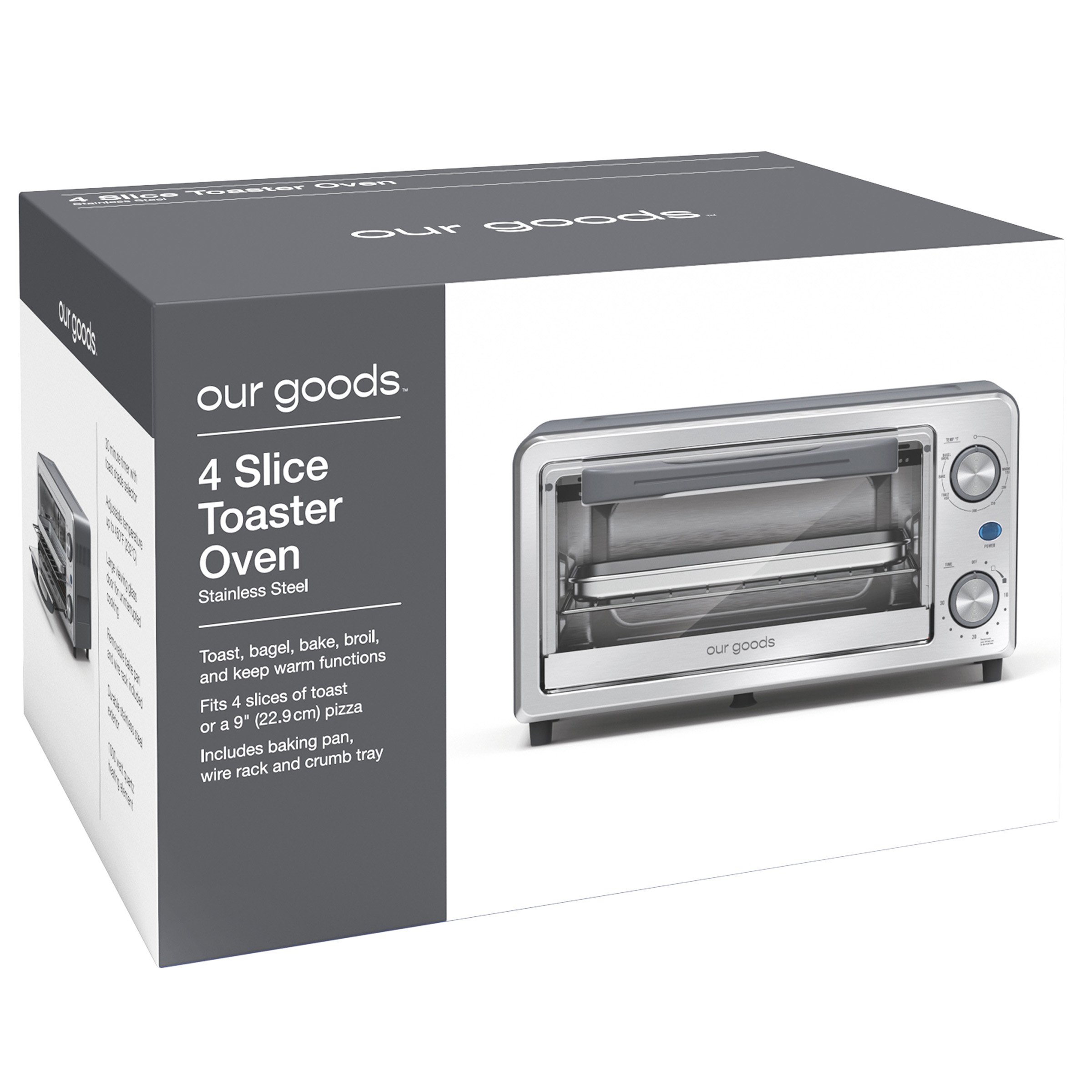 our goods 4 Slice Toaster - Stainless Steel - Shop Toasters at H-E-B