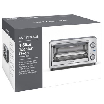 our goods 4 Slice Toaster Oven - Stainless Steel