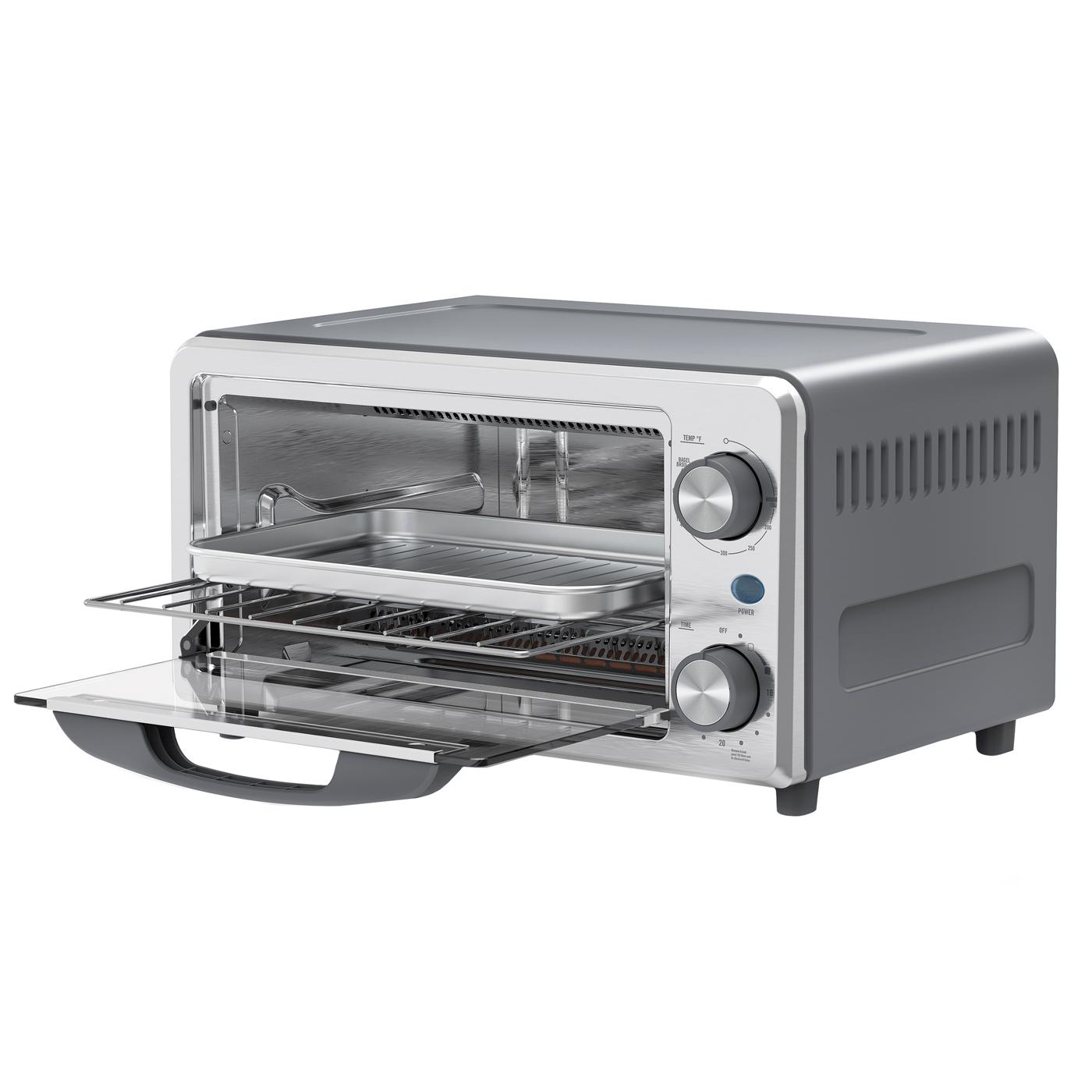 our goods 4 Slice Toaster Oven - Stainless Steel; image 3 of 3