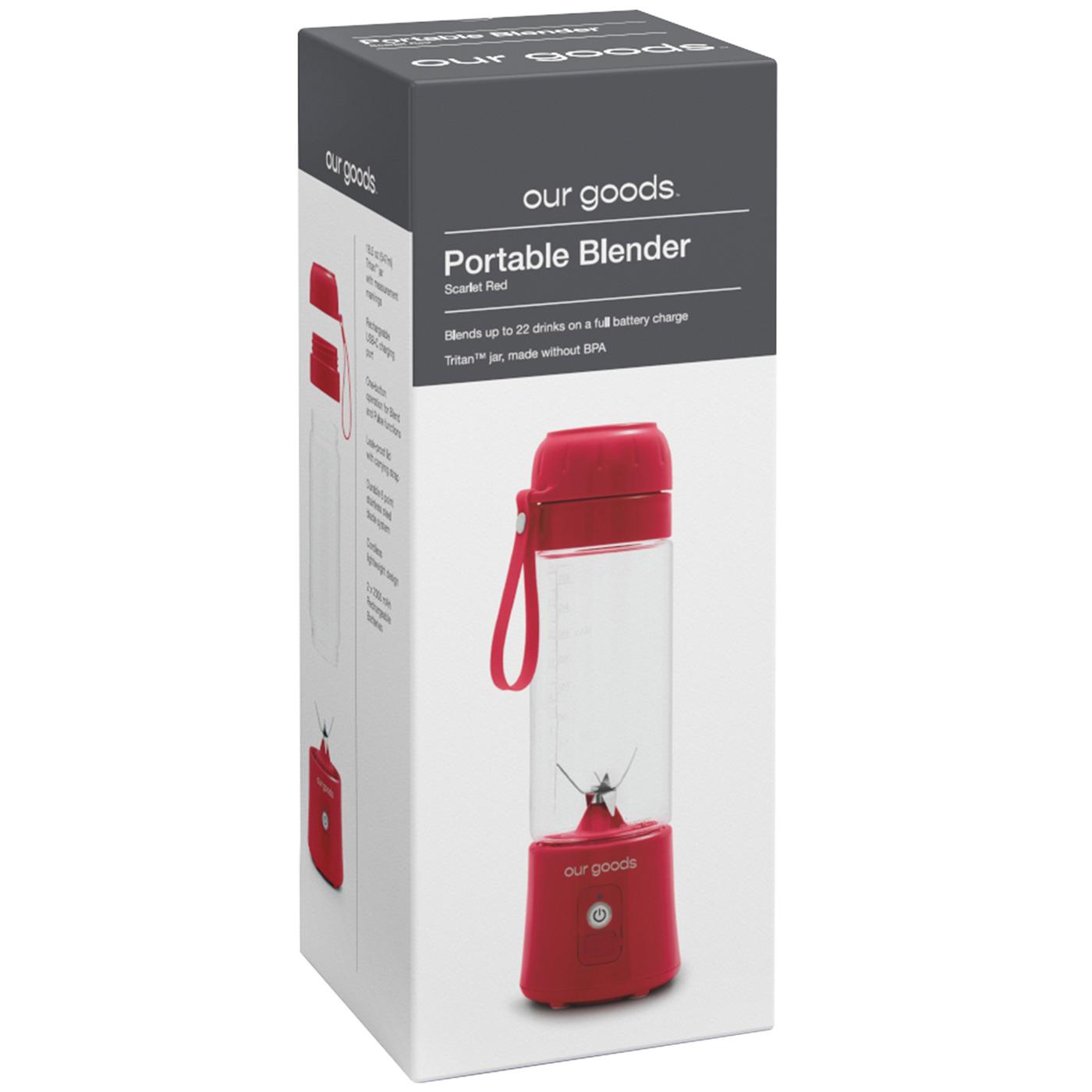 our goods Portable Blender Scarlet Red Shop Blenders & mixers at HEB