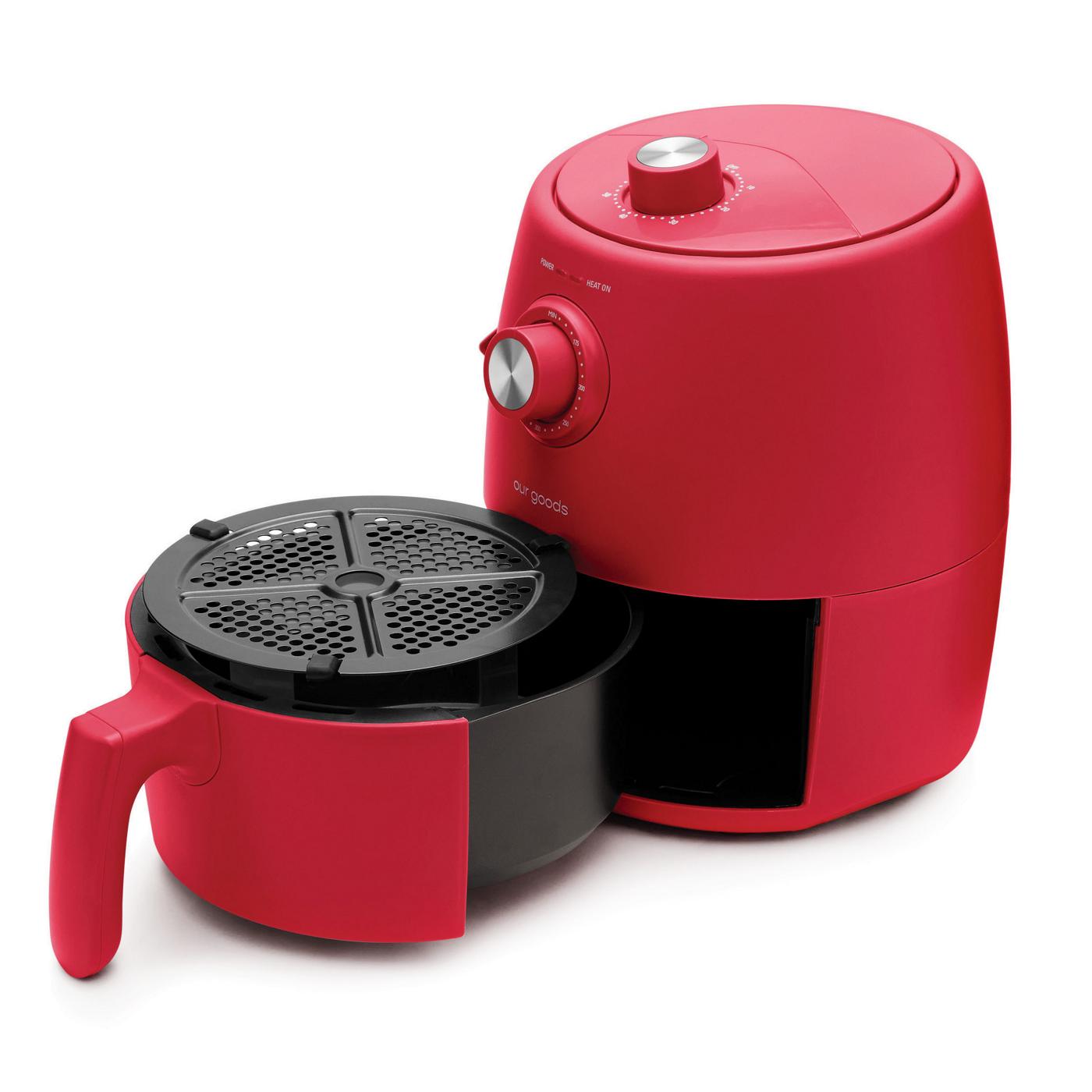 our goods Air Fryer - Scarlet Red; image 3 of 3