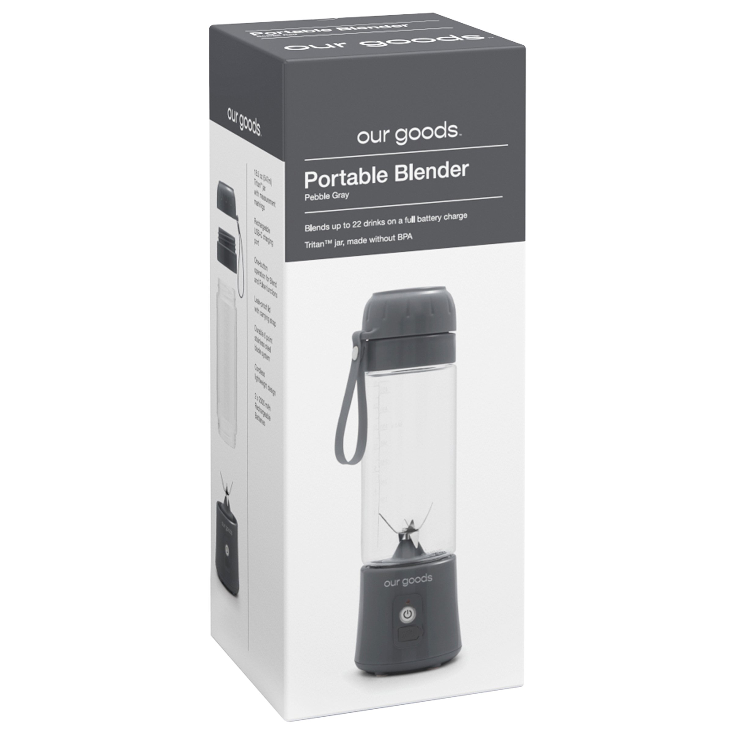 our goods Portable Blender - Pebble Gray - Shop Blenders & Mixers at H-E-B