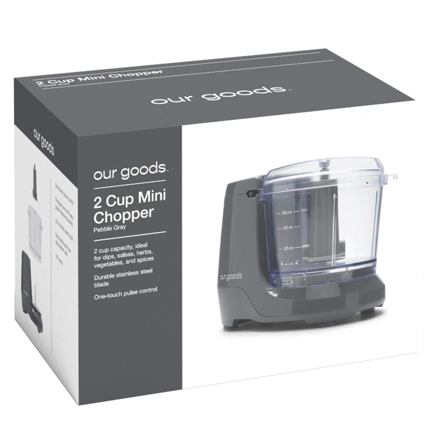our goods Mini Chopper Pebble Gray Shop Blenders & mixers at HEB