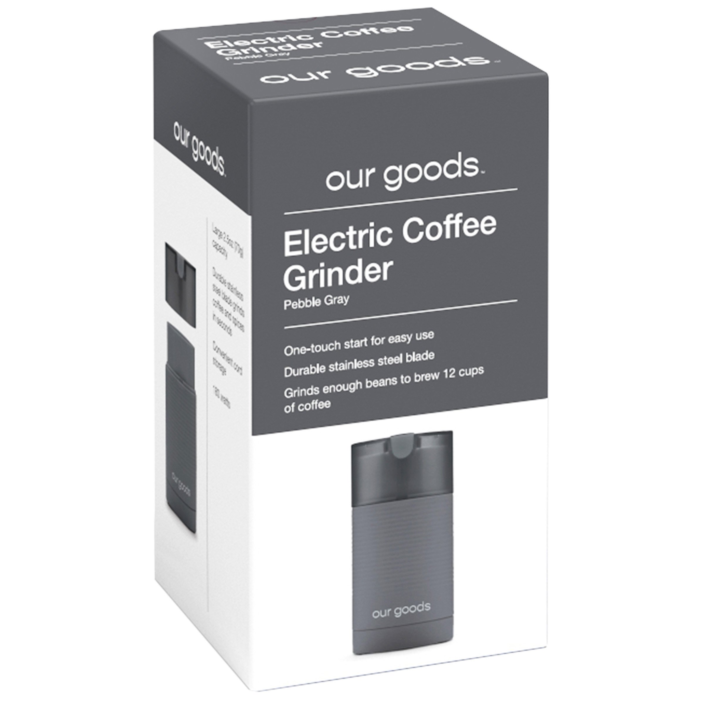 our goods Electric Coffee Grinder - Pebble Gray - Shop Coffee Makers at  H-E-B
