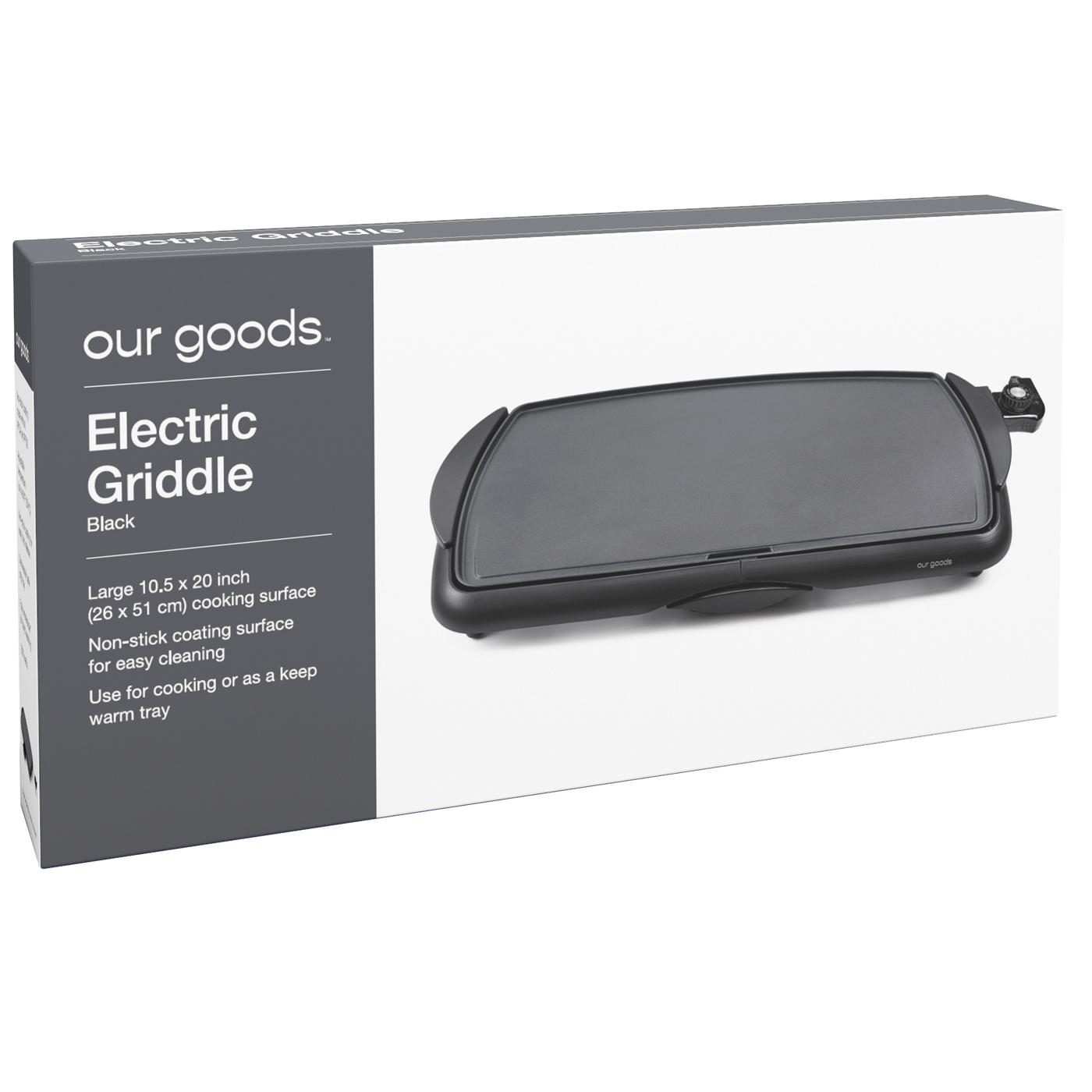 our goods Electric Griddle - Black; image 3 of 4