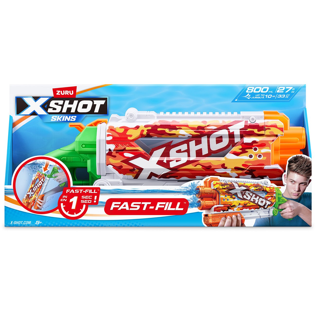 Zuru XShot Fast Fill Skins Shotgun Water Blaster Assorted Shop Blasters at HEB