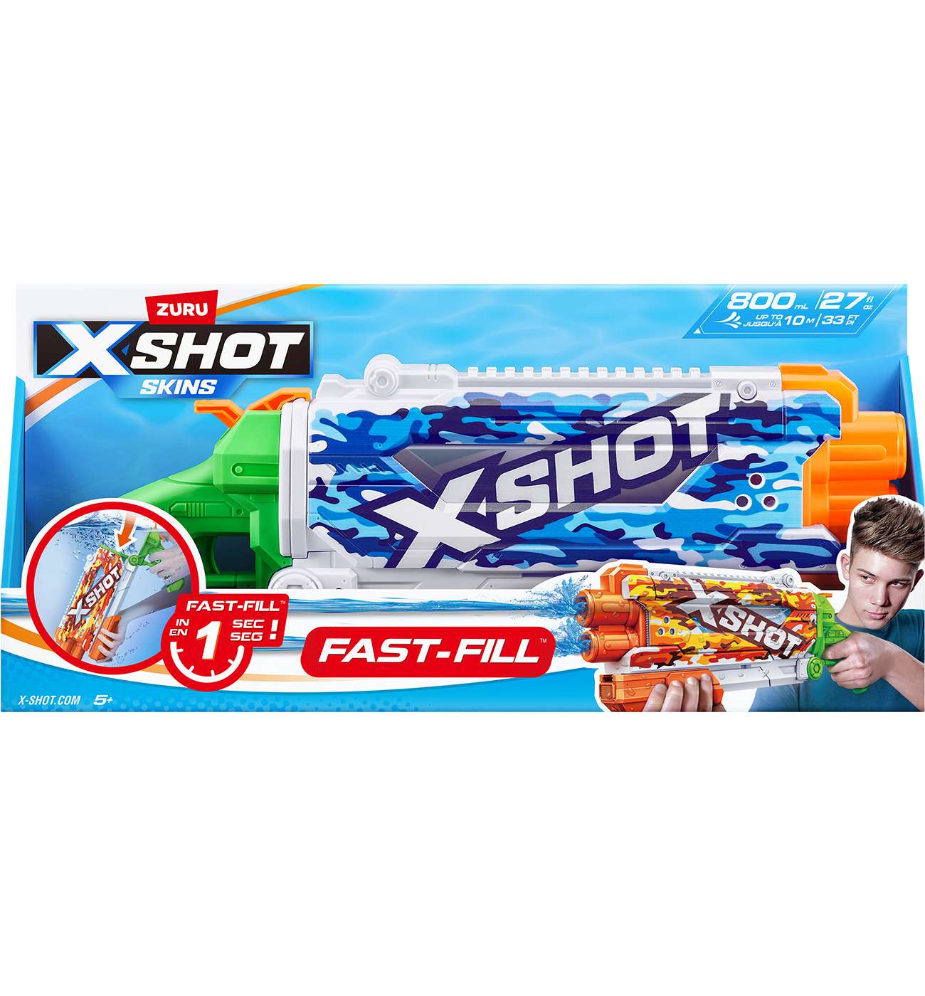 Zuru X-Shot Fast Fill Skins Shotgun Water Blaster - Assorted; image 4 of 8