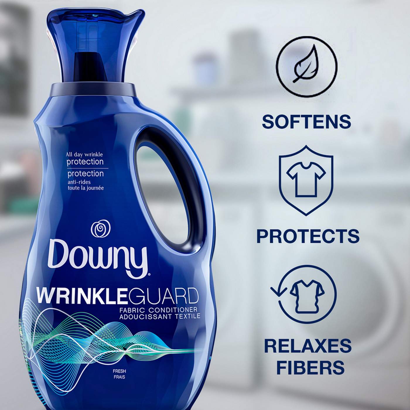 Downy Wrinkle Guard Liquid Fabric Conditioner - Fresh; image 6 of 11