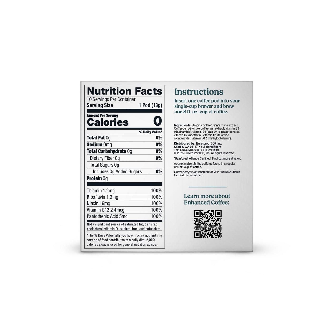 Bulletproof High Achiever Enhanced Medium Dark Roast Single Serve Coffee Cups; image 2 of 3