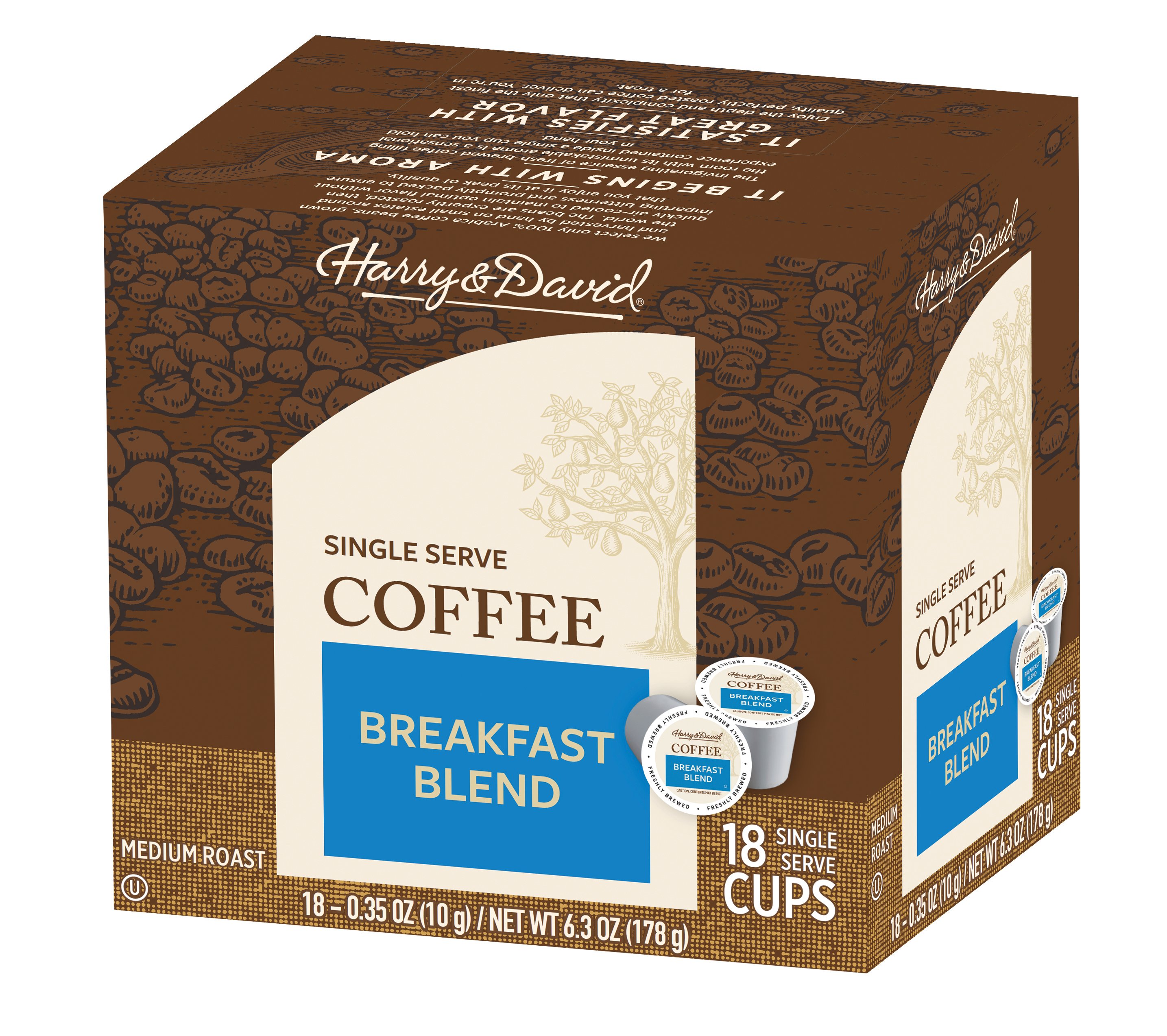 Harry & David Breakfast Blend Medium Roast Single Serve Coffee Cups
