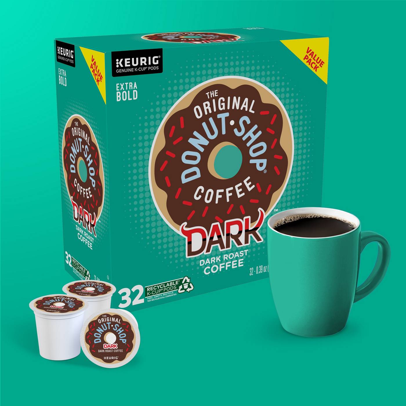 Donut Shop Dark Roast Single Serve Coffee K Cups; image 7 of 7