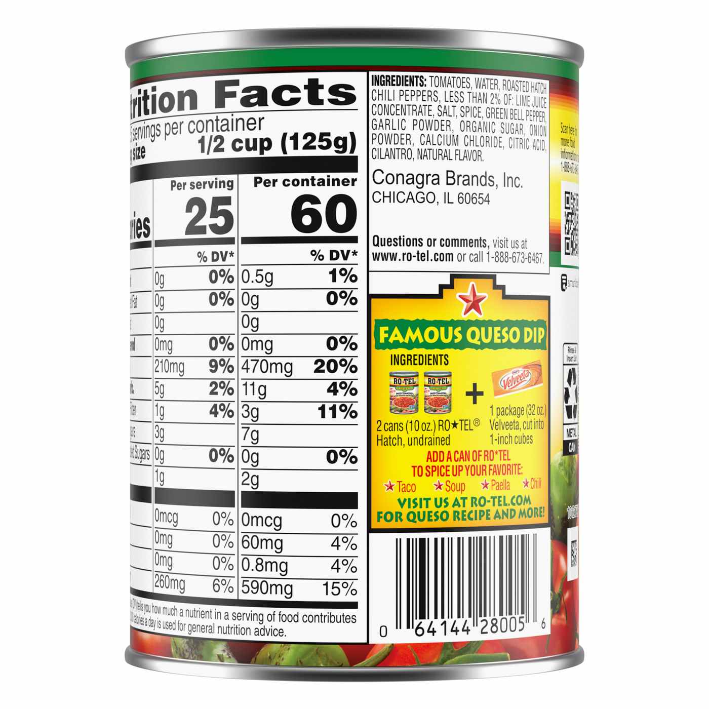 Ro-Tel Hatch Diced Tomatoes & Fire-Roasted Hatch Chilies - Shop ...