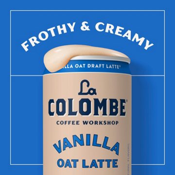 La Colombe Oatmilk Vanilla Latte Espresso Roast with Oatmilk 4 pk Cans