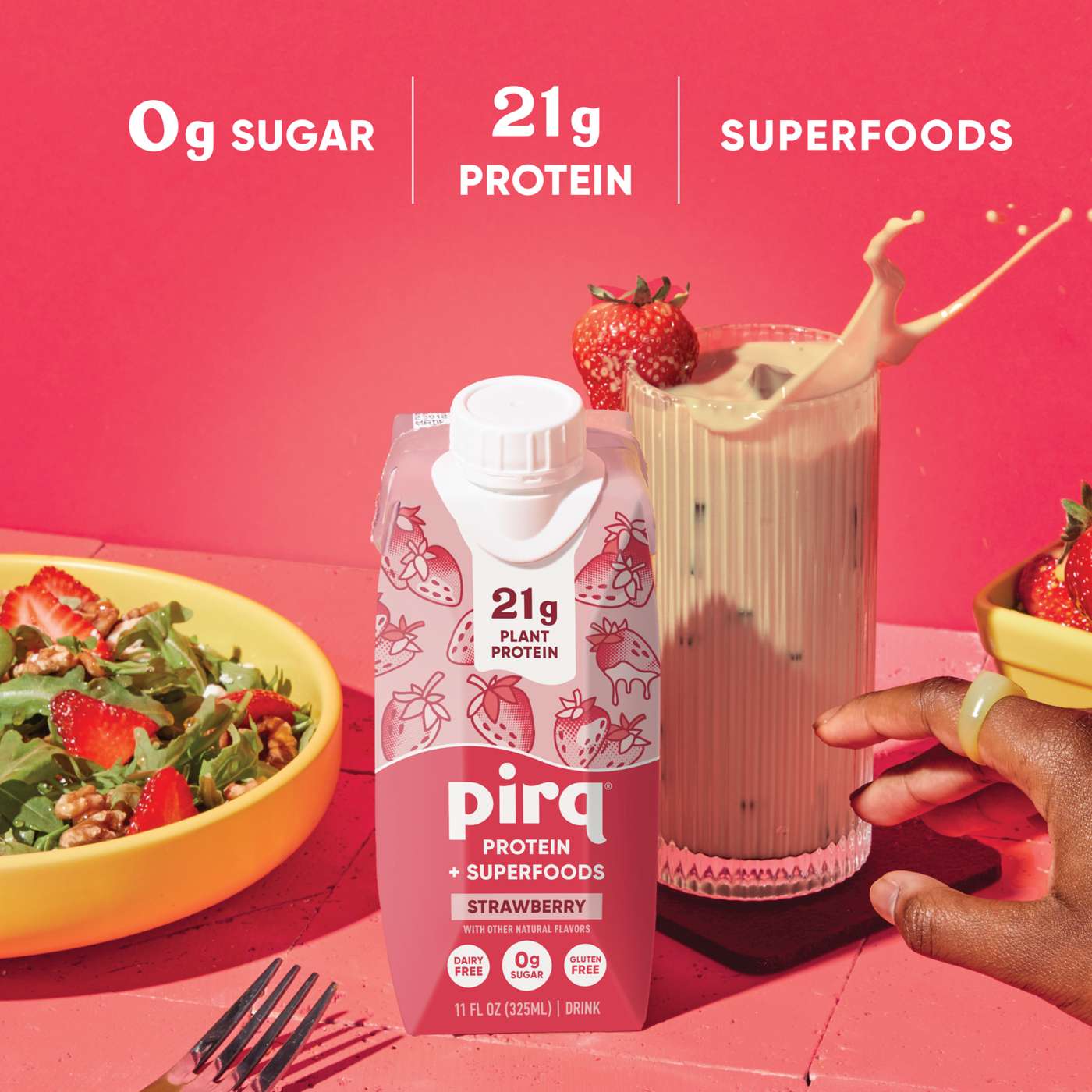Pirq 21g Plant-Based Protein Shakes 4 pk - Strawberry; image 5 of 5