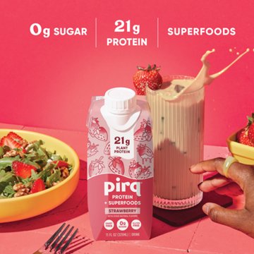 Pirq 21g Plant-Based Protein Shakes 4 pk - Strawberry, 11 oz