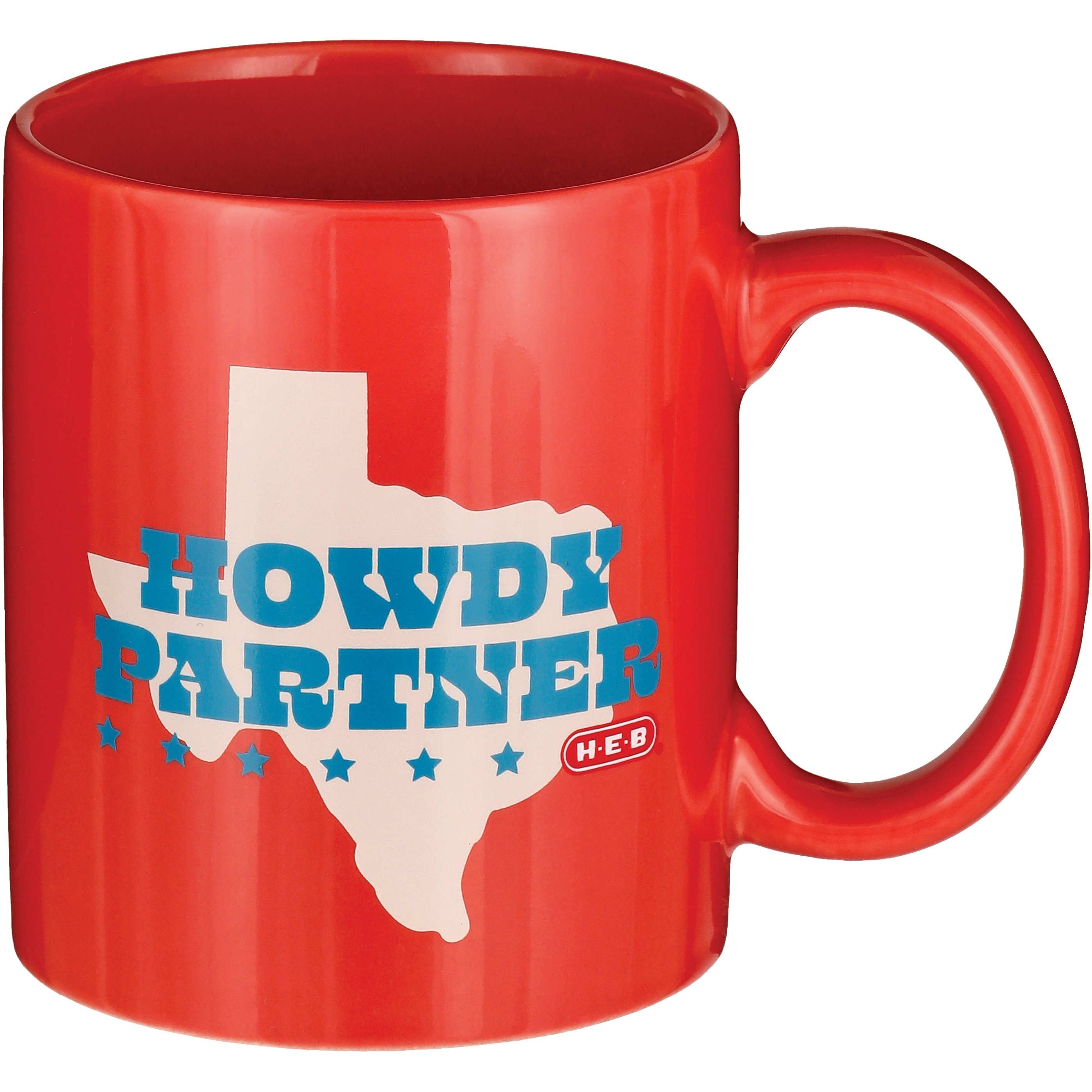 HEB Brand Shop Howdy Partner Ceramic Coffee Mug Red Shop Travel