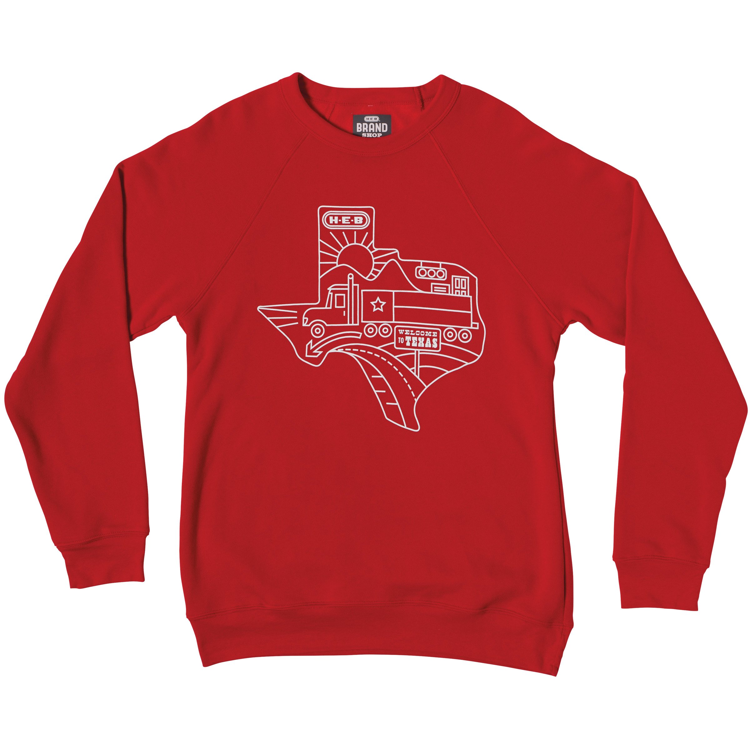 Long red online sweatshirt