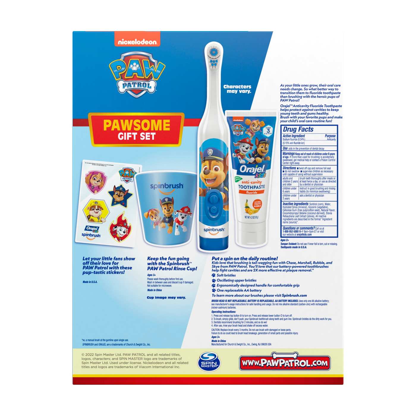 Spinbrush + Orajel Kid's Pawsome Oral Care Gift Set; image 2 of 2