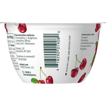Chobani Zero Sugar Black Cherry Greek Yogurt