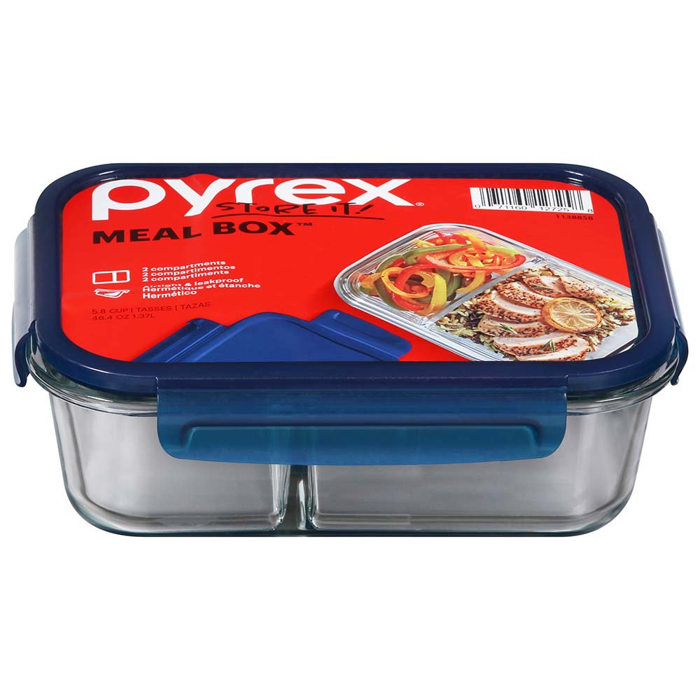Pyrex MealBox Storage 5.5 Cup Rectangle Storage Container with Plastic  Cover - Farr's Hardware