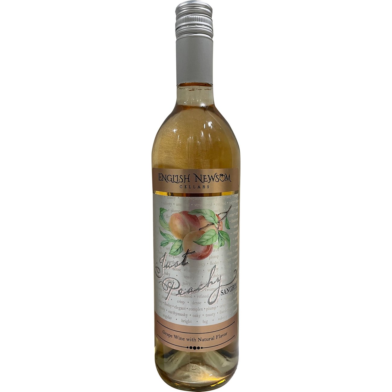 English Newsom Cellars Just Peachy Sangria Texas Sweet Wine, 750 mL