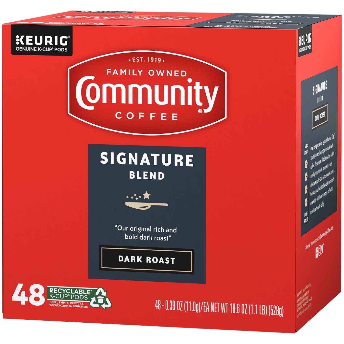 COMMUNITY COFFEE Signature Blend Dark Roast Single Serve Coffee Cups; image 8 of 9