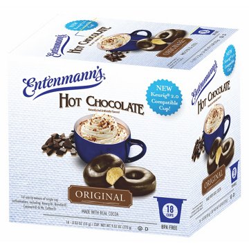 Entenmann's Hot Chocolate Single Serve Coffee K Cups, 18 ct