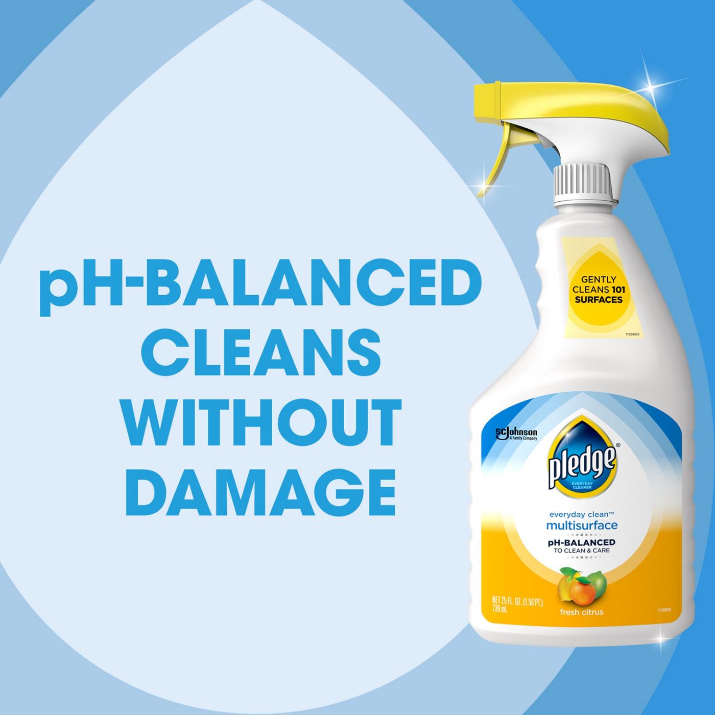 Pledge Pledge pH-Balanced Multisurface Cleaner Spray for Everyday Care, Fresh Citrus Scent, 25oz; image 6 of 11