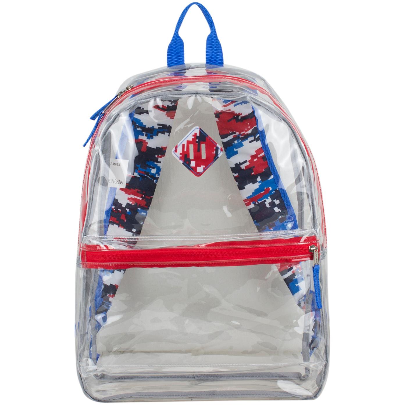 Eastsport Transparent Large Backpack with Static Camo Straps; image 1 of 4