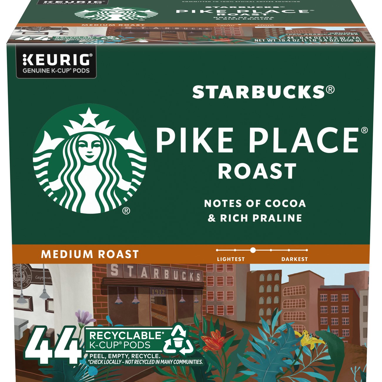 Starbucks Pikes Place Medium Roast Single Serve Coffee K Cups
