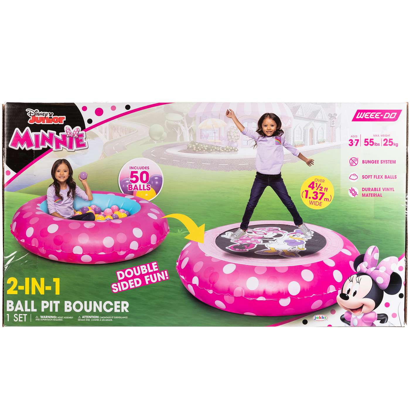 Jakks Disney Junior Minnie Mouse 2-in-1 Ball Pit Bouncer; image 1 of 3