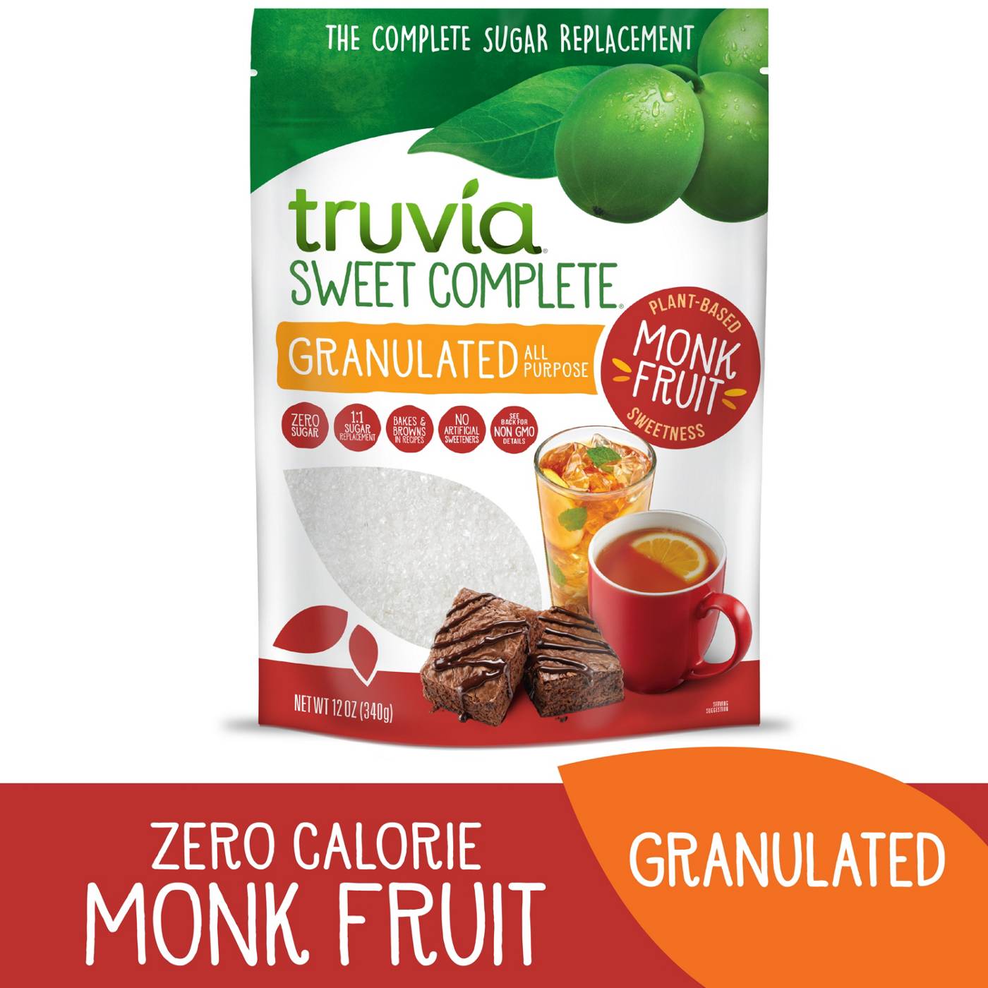 Truvia Sweet Complete Granulated Monk Fruit Calorie-Free Sweetener; image 2 of 5