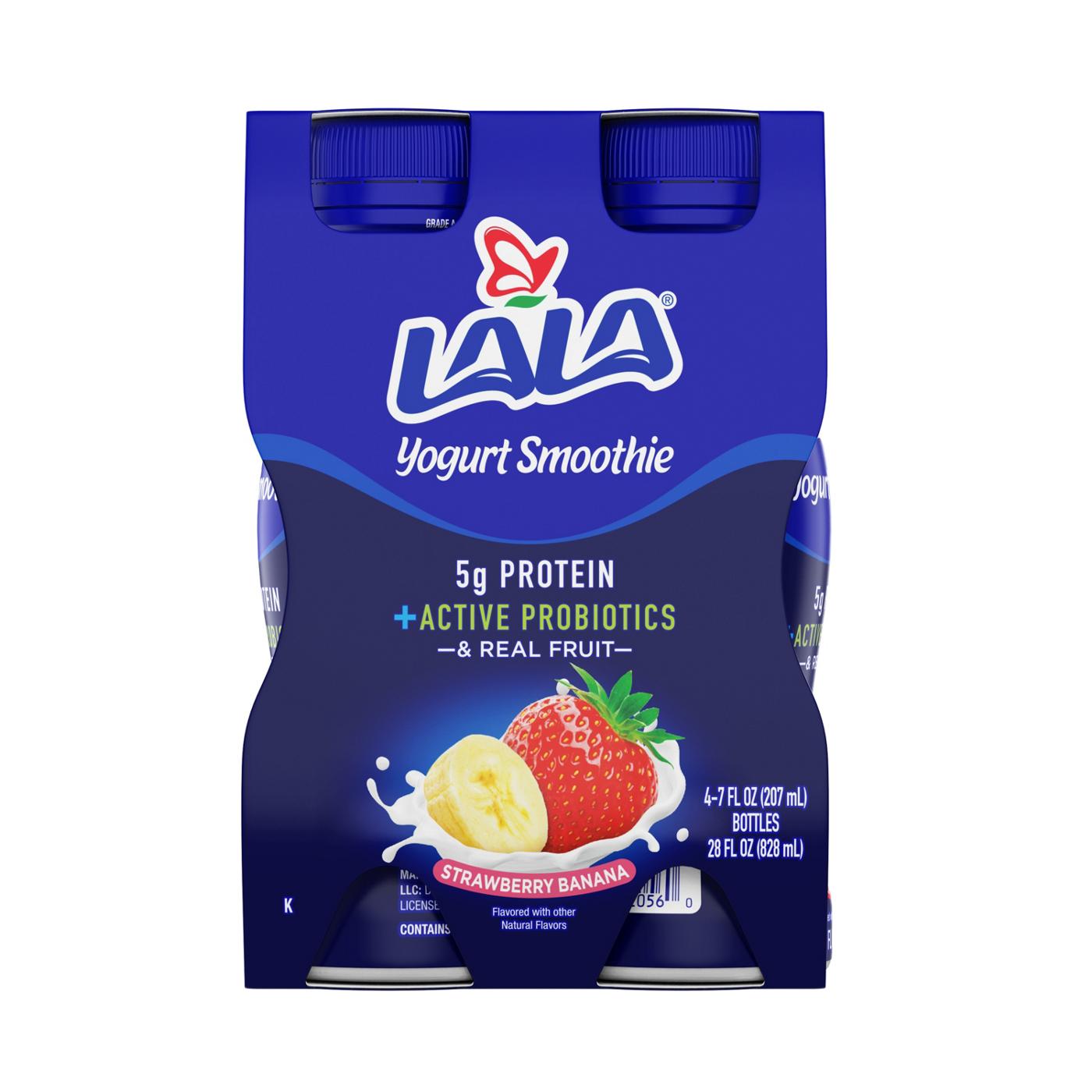 LALA Strawberry Banana Yogurt Smoothie 7 oz Bottles; image 1 of 3